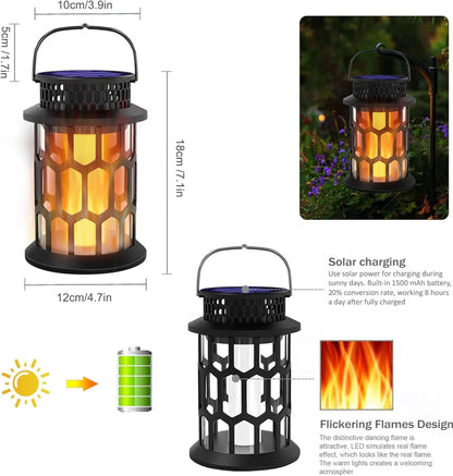 CLASSIC Solcellsdriven Hänglykta med Flimrande Flamdesign – Vattentät