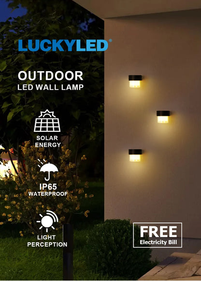 LUCKYLED Solcellsdriven Vägglampa – IP65