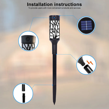 Solcellslampor med Flammande Ljus – Vattentät