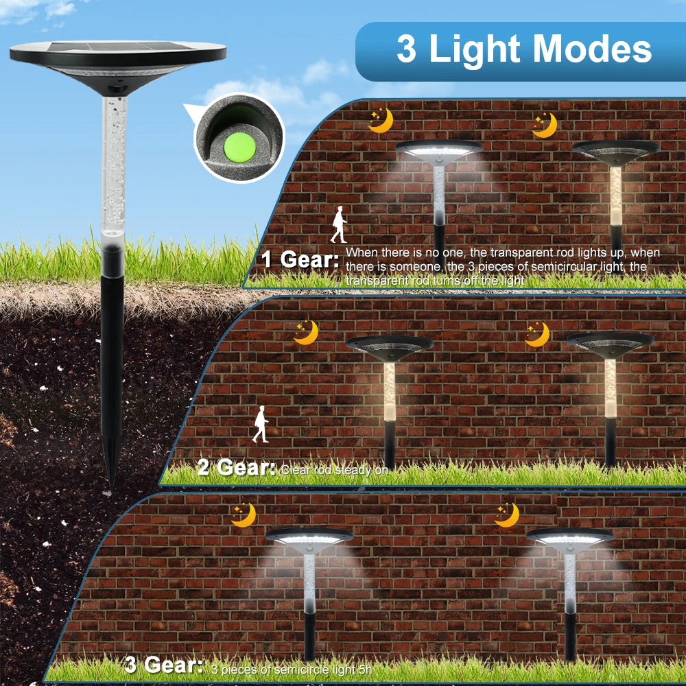 Smart Solcellsdriven Trädgårdslampa med Rörelsesensor