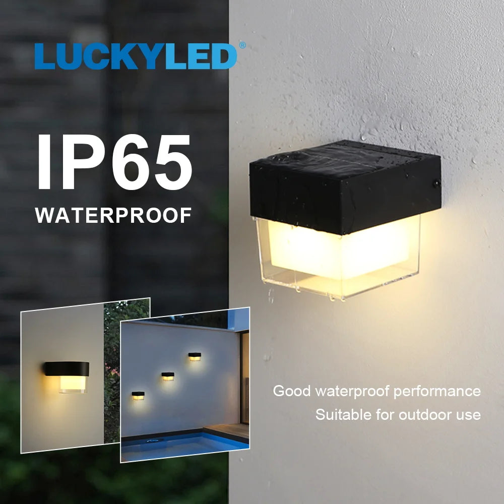 LUCKYLED Solcellsdriven Vägglampa – IP65