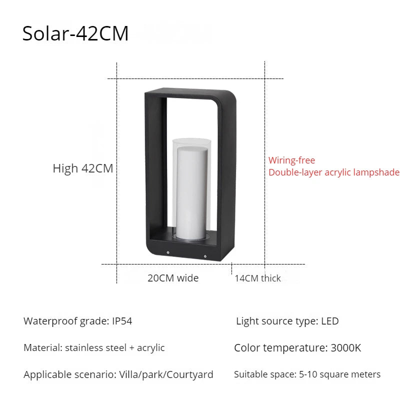 Modern Solcellsdriven LED-lampa – Kvalitetsbelysning