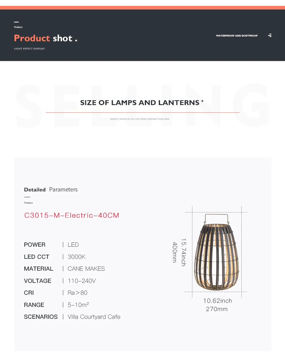 LYX Solcellsdriven Flätad LED-lampa