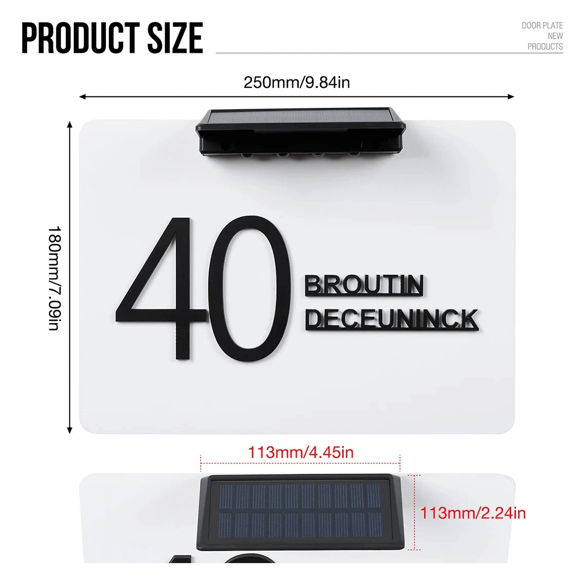 Variant 2 och 3: Personlig LED-adresskylt