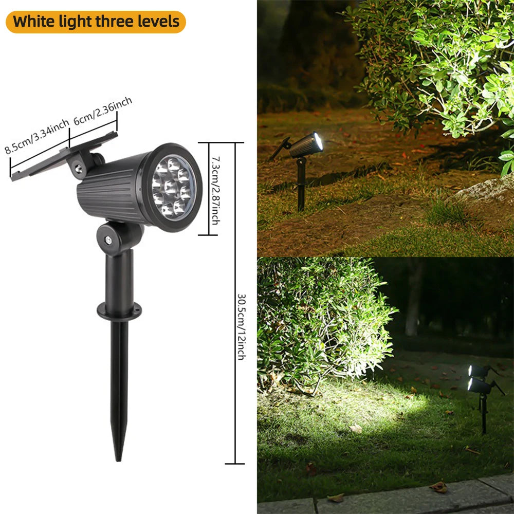 Solcellsdriven Spotlight med 9 LED - Vattentät