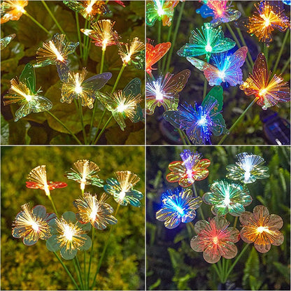 LED Solcellslampa med Fjärilsdesign – Vattentät och Uppladdningsbar