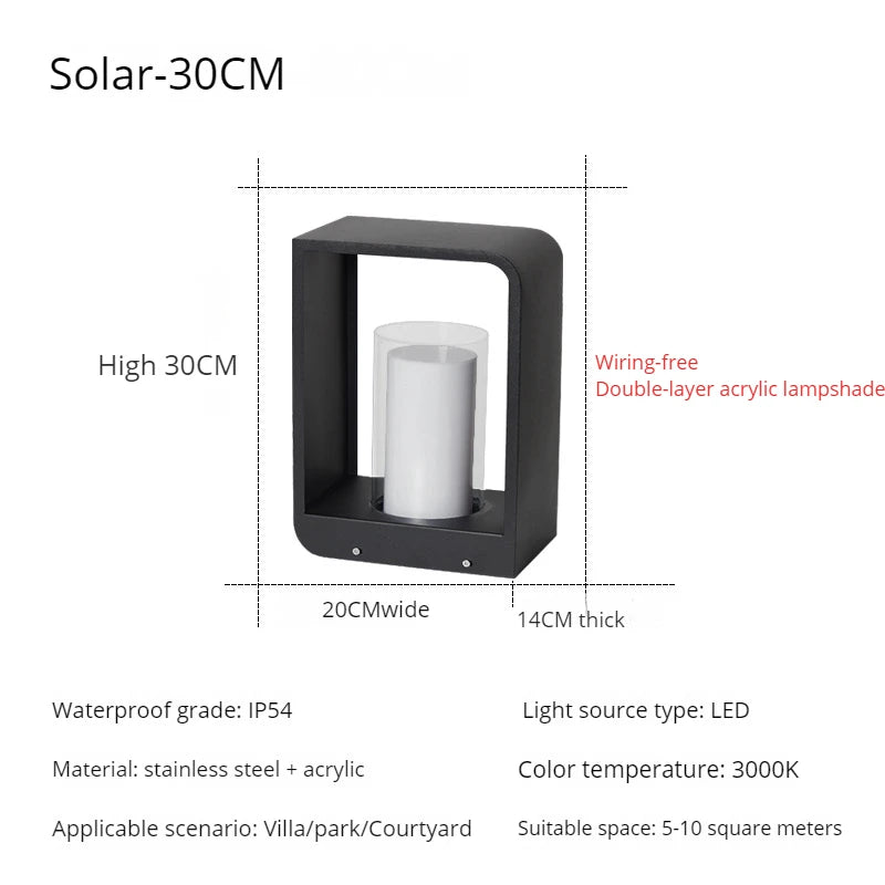 Modern Solcellsdriven LED-lampa – Kvalitetsbelysning