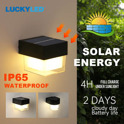 LUCKYLED Solcellsdriven Vägglampa – IP65