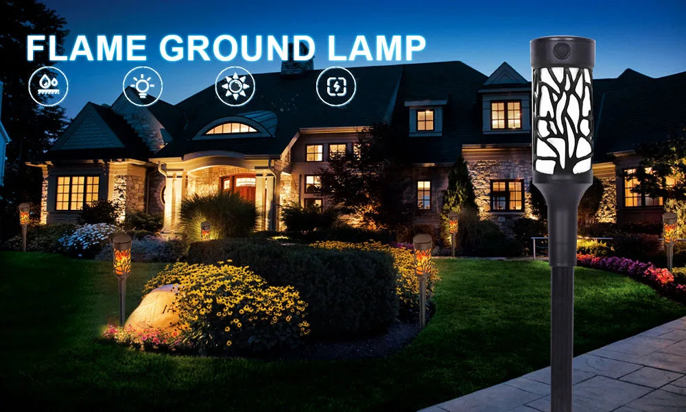 Solcellslampor med Flammande Ljus – Vattentät