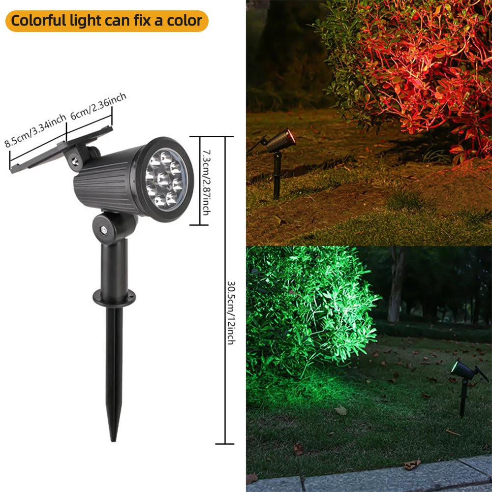 Solcellsdriven Spotlight med 9 LED - Vattentät