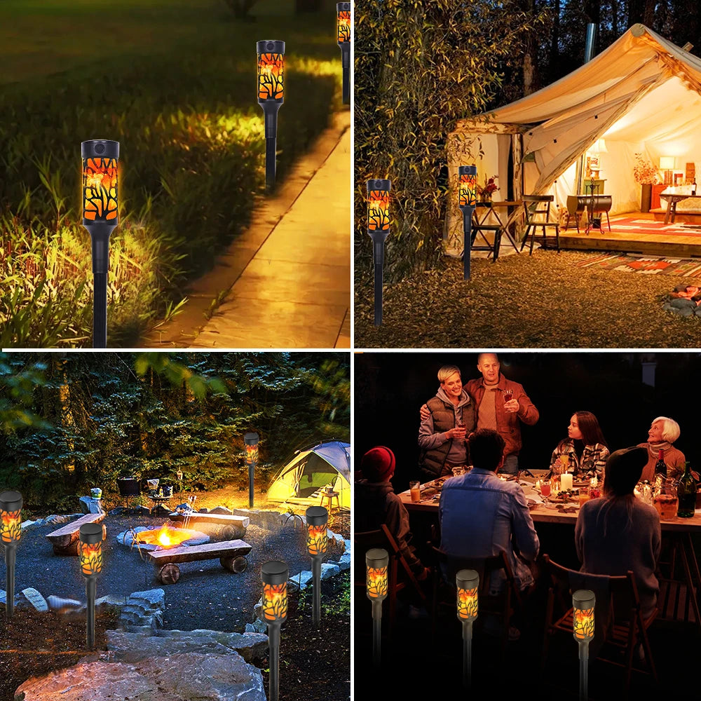 Solcellslampor med Flammande Ljus – Vattentät