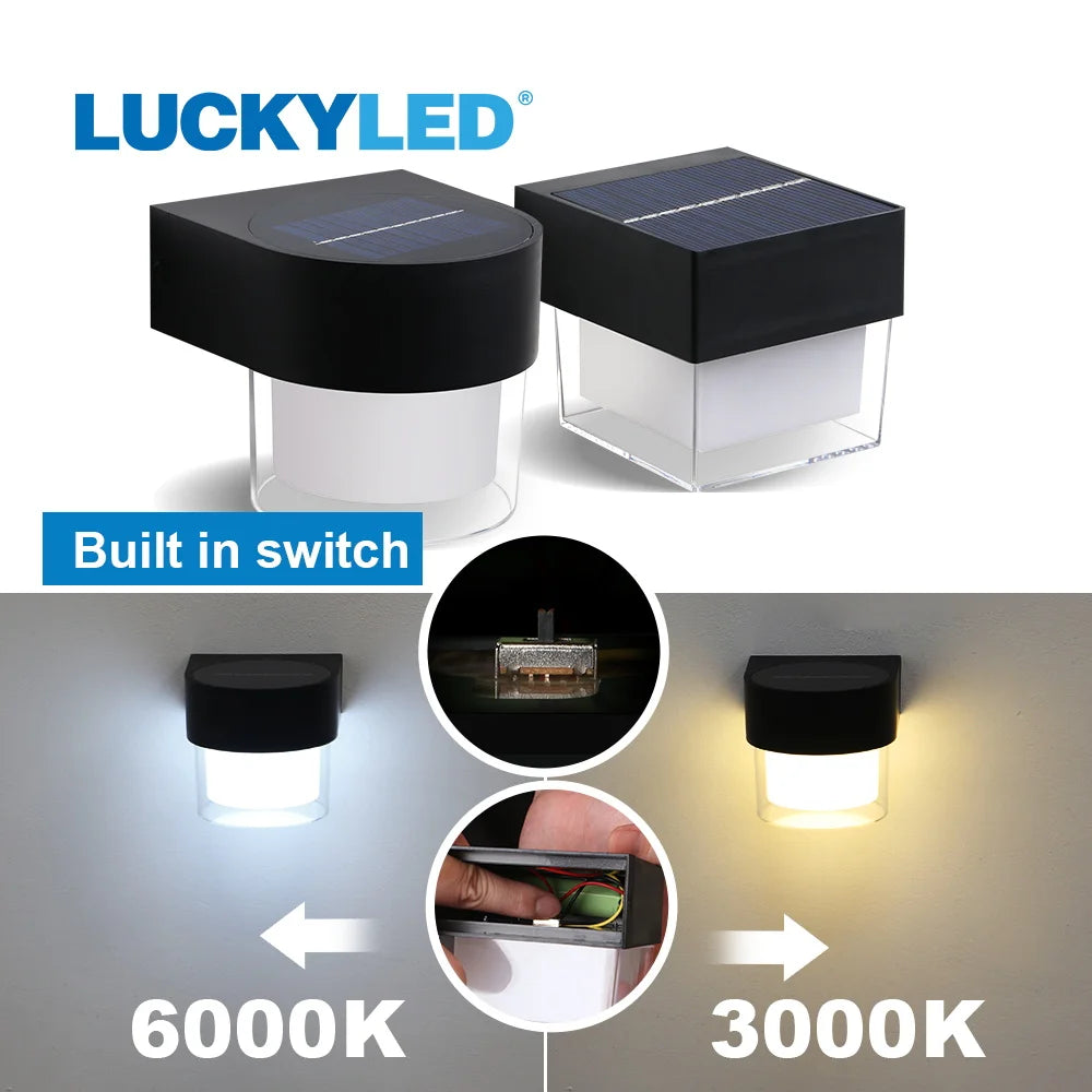 LUCKYLED Solcellsdriven Vägglampa – IP65